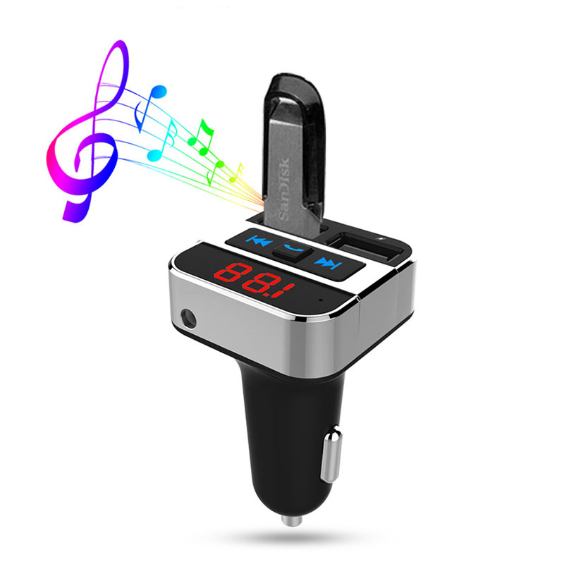 Solight FM transmitter s bluetooth připojením do auta, 2x USB + handsfree5 
