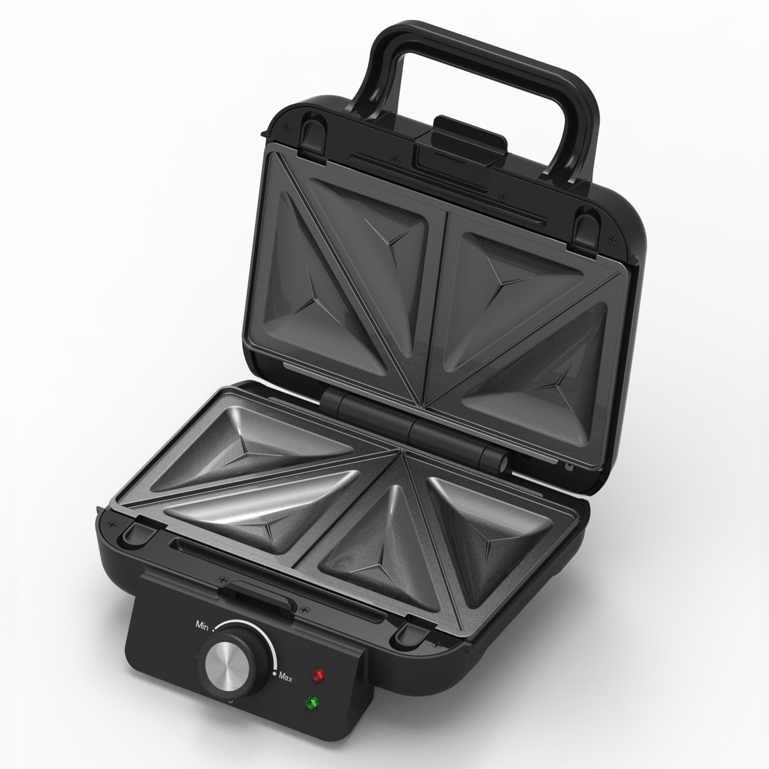 Rohnson R-2635 MultiBites sendvičovač, 1000 W, nepřilnavý povrch, regulace teploty, černá2 