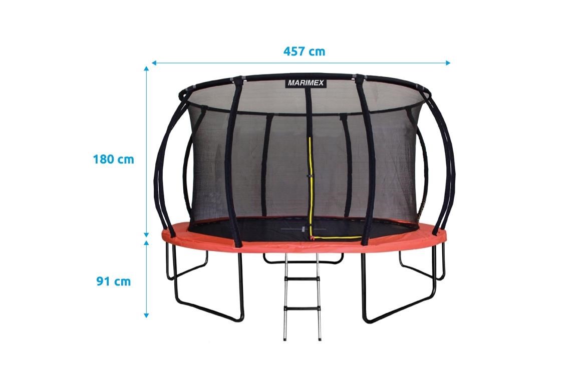 Marimex Premium trampolína 457 cm + vnitřní ochranná síť + schůdky ZDARMA1 