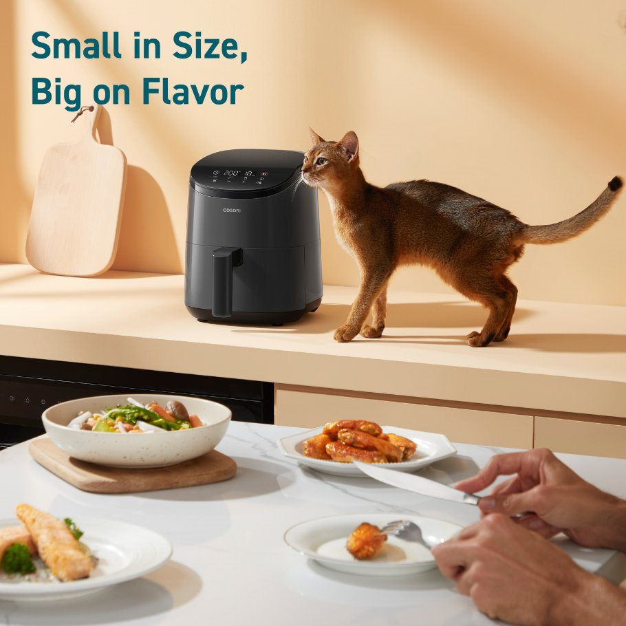 BAZAR - Cosori Lite 2.0L Mini PRO – horkovzdušná digitální fritéza - Poškozený obal (Komplet)8 