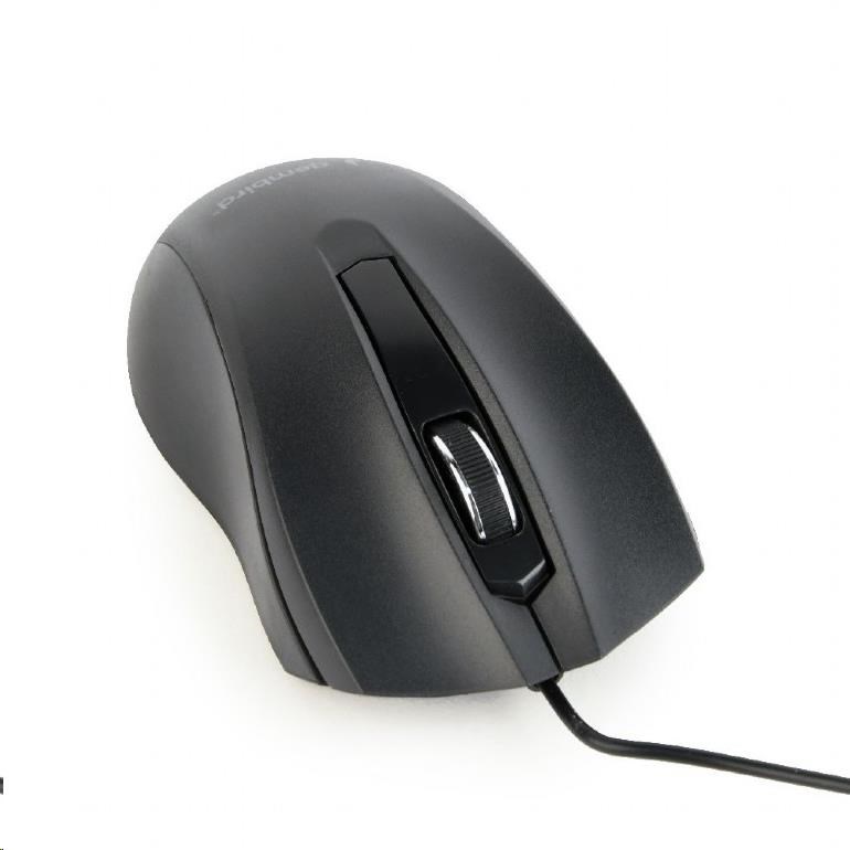 Myš GEMBIRD MUS-3B-01,  drôtová,  optická,  1000 dpi,  USB,  čierna1 
