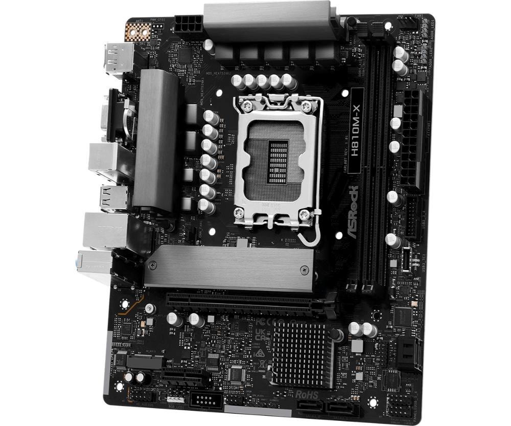 ASRock MB Sc LGA1851 H810M-X,  Intel H810,  2xDDR5,  1xDP,  1xHDMI,  1xVGA,  mATX3 