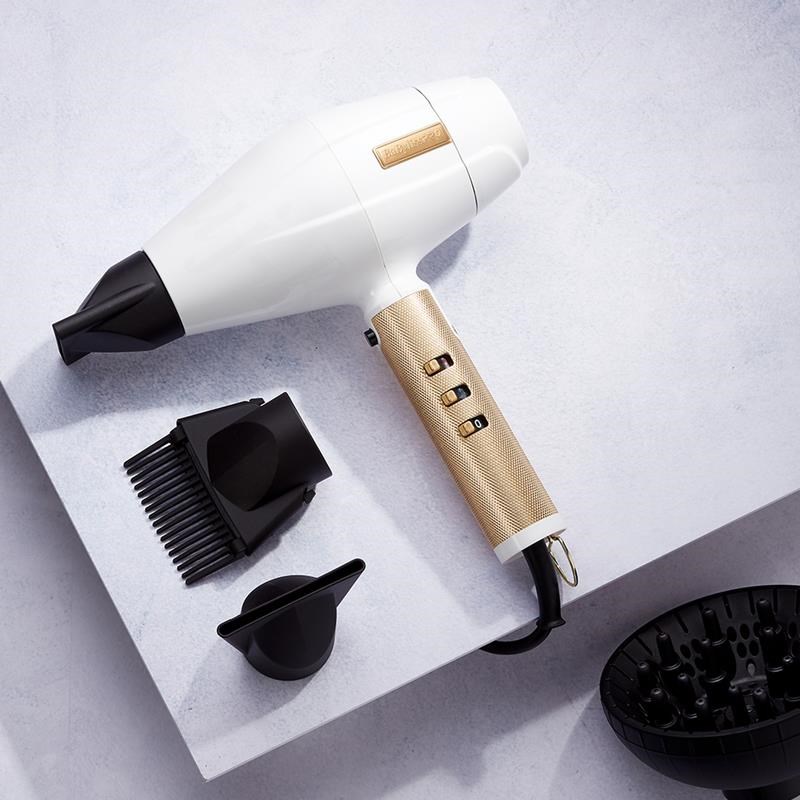 BaByliss FXBDW1E Pro 4Artists fén na vlasy,  2200 W,  3 teploty,  2 rychlosti,  iontový generátor,  bílá2 