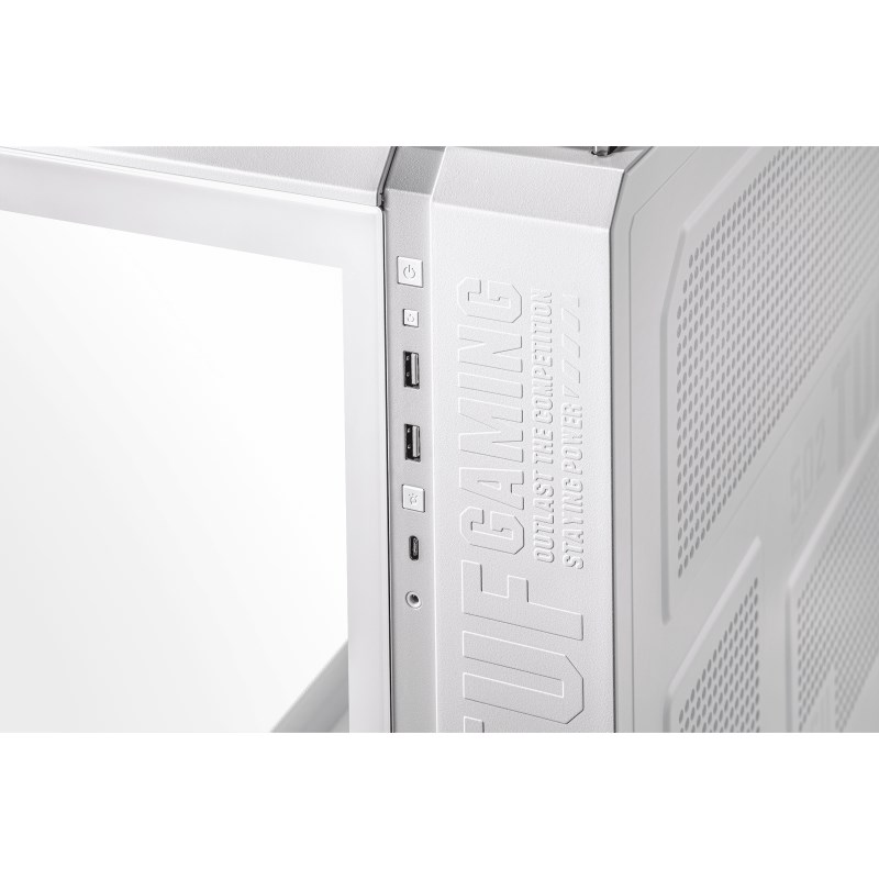 BAZAR - ASUS case TUF GAMING GT502 PLUS,  Mid Tower,  průhledná bočnice,  4x 120mm ARGB Fan,  bílá - Poškozený obal (Komplet4 