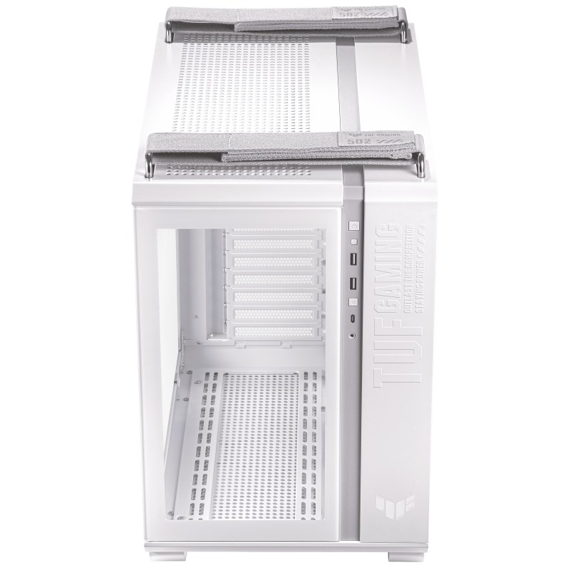 BAZAR - ASUS case TUF GAMING GT502 PLUS,  Mid Tower,  průhledná bočnice,  4x 120mm ARGB Fan,  bílá - Poškozený obal (Komplet8 