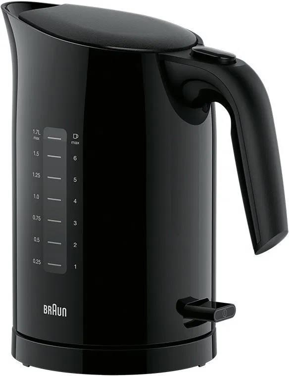 Braun WK 3100 BK PurEase rychlovarná konvice,  2200 W,  otočná základna,  1.7 l,  automatické vypnutí,  černá0 