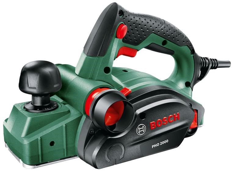 Bosch PHO 2000 hoblík, šířka 82 mm, aretace proti zapnutí, ochranná botka, oboustranné vyhazování hoblin0 