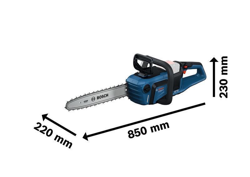 Bosch GKE 18V-40 řetězová pila,  rychlost řetězu 12.40 m/ s,  BITURBO,  kryt řetězu,  40cm lišta1 
