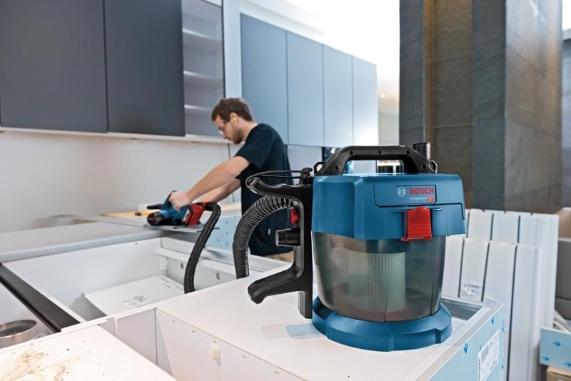 Bosch GAS 18V-10 L akumulátorový vysavač,  34, 0 l/ s,  objem nádoby 10 l,  Click & Clean3 