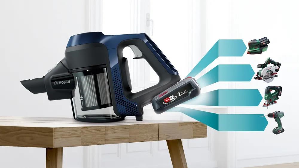 Bosch BBS611MAT Unlimited Serie 6 tyčový vysavač, akumulátorový, 85 dB, modrá5 