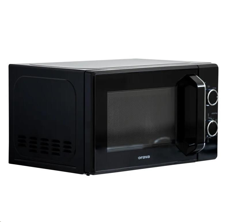 Orava Miwa-1B mikrovlnná trouba 700 W,  20 l,  otočný talíř s průměrem 25, 5 cm,  černá3 