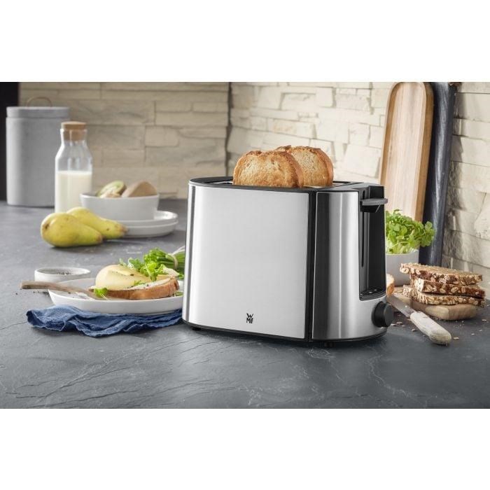 WMF Bueno Pro topinkovač,  870 W,  6 úrovní opekání,  odnímatelná přihrádka na dorbky,  nerez /  černá6 