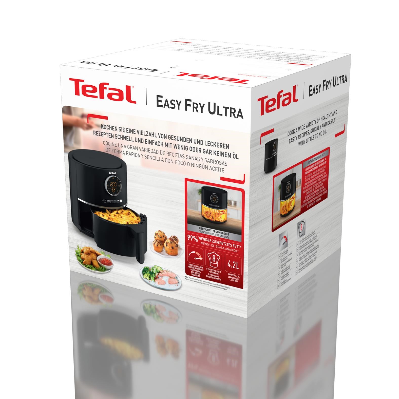 Tefal Ultra Fry EY1118 horkovzdušná fritéza,  4.2 l,  od 80 do 200 °C,  černá5 