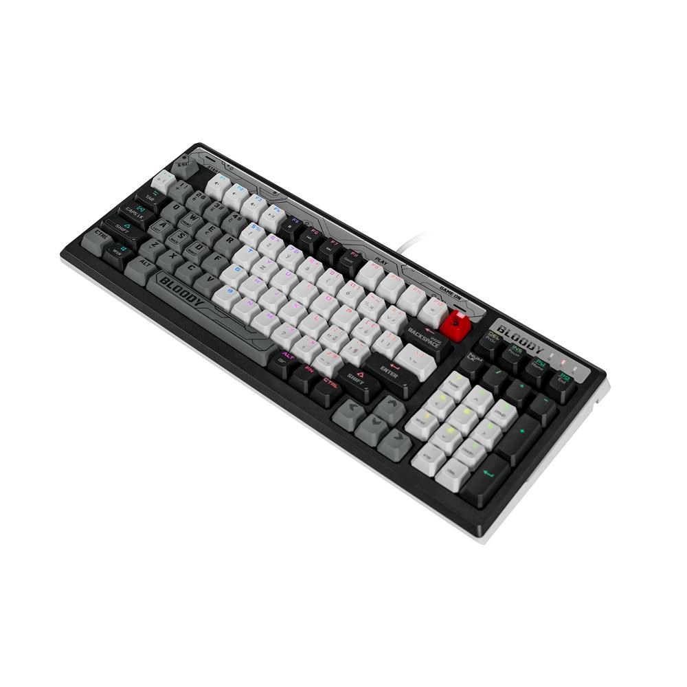A4tech Bloody B950 podsvícená mechanická herní klávesnice RGB,  Brown Switch,  USB,  CZ,   šedá1 