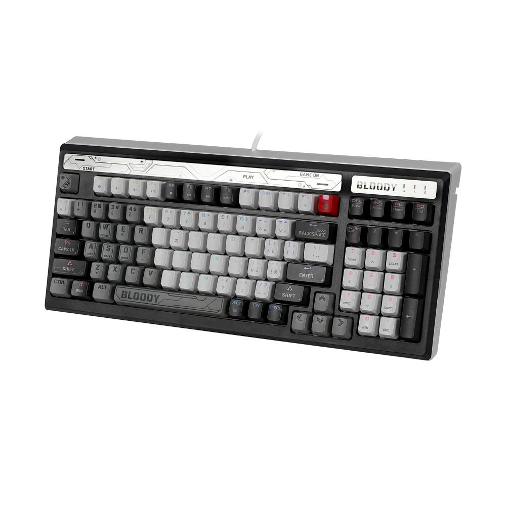A4tech Bloody B950 podsvícená mechanická herní klávesnice RGB,  Brown Switch,  USB,  CZ,   šedá4 