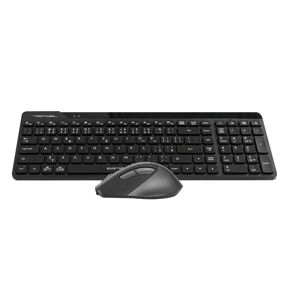 A4tech FG2400 Air2,  bezdrátový kancelářský set klávesnice s myší,  CZ,  černá1 