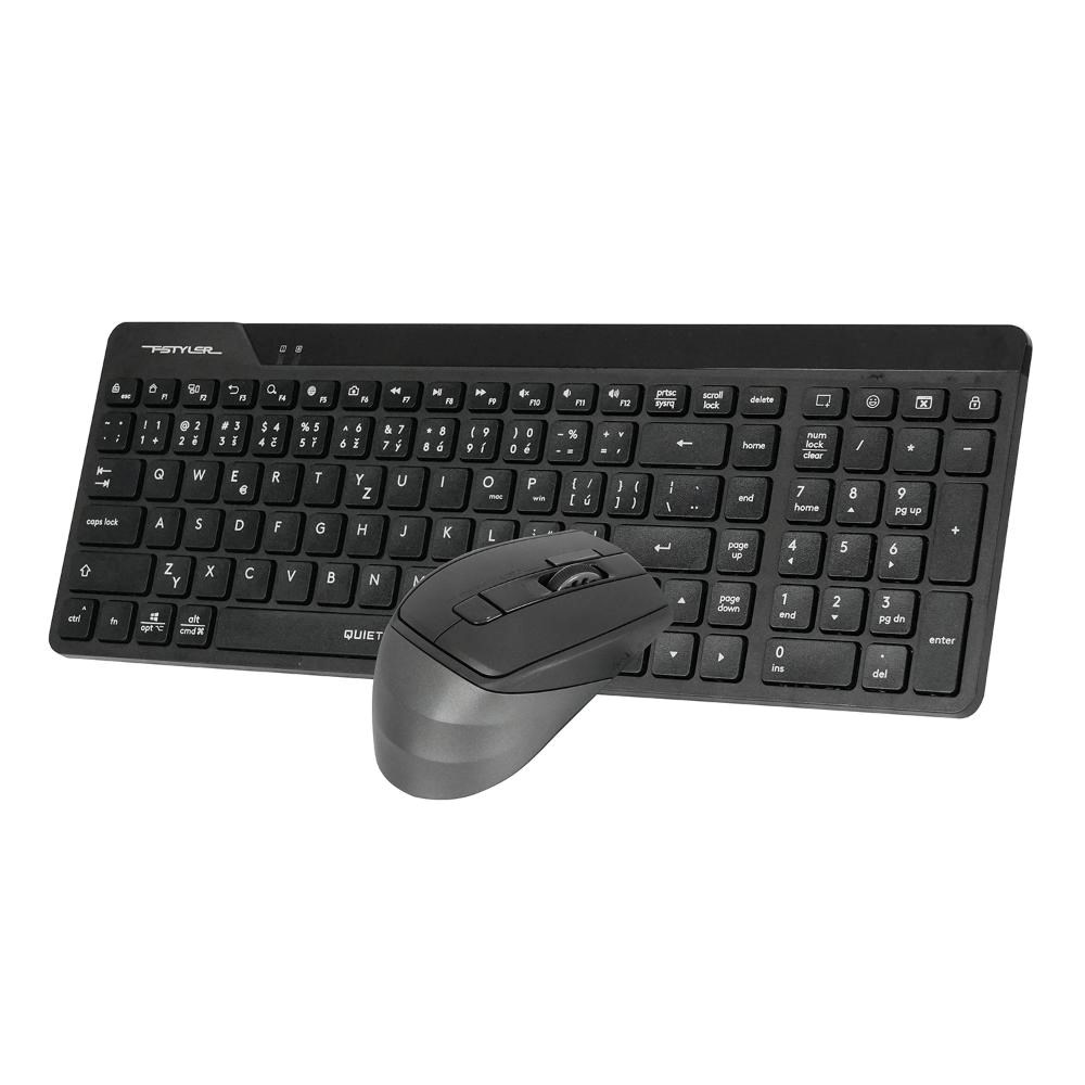 A4tech FG2400 Air2,  bezdrátový kancelářský set klávesnice s myší,  CZ,  černá3 