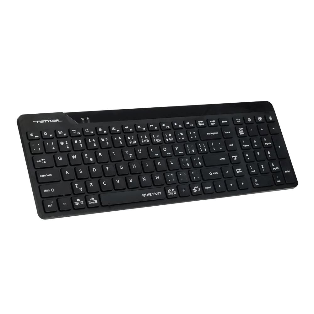 A4tech FStyler FBK23 AS,  bezdrátová Dual mode Bluetooth+2, 4G klávesnice,  CZ,  černá1 