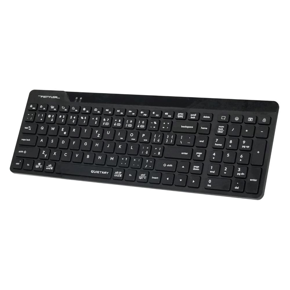 A4tech FStyler FBK23 AS,  bezdrátová Dual mode Bluetooth+2, 4G klávesnice,  CZ,  černá6 