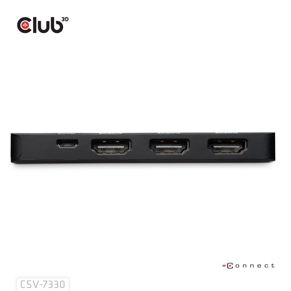 Club3D hub MST (Multi Stream Transport) DisplayPort 1.4 na 3x HDMI 8K60Hz (M/ F)4 