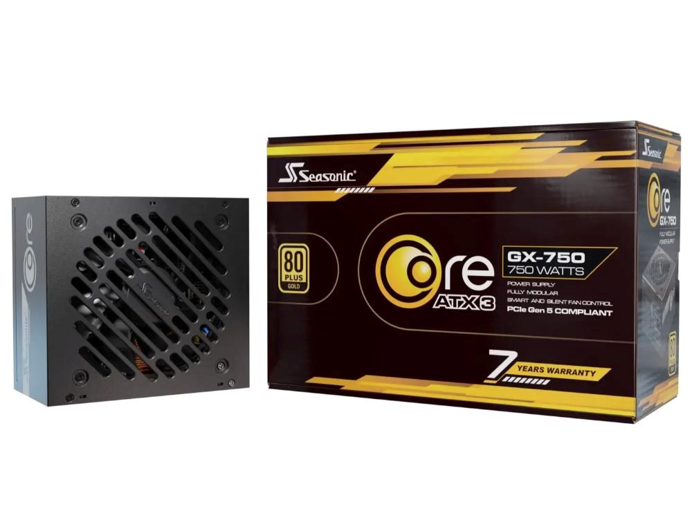 SEASONIC zdroj Core GX 750W,  120mm,  Plně modulární,  80+ Gold,  ATX 3.10 