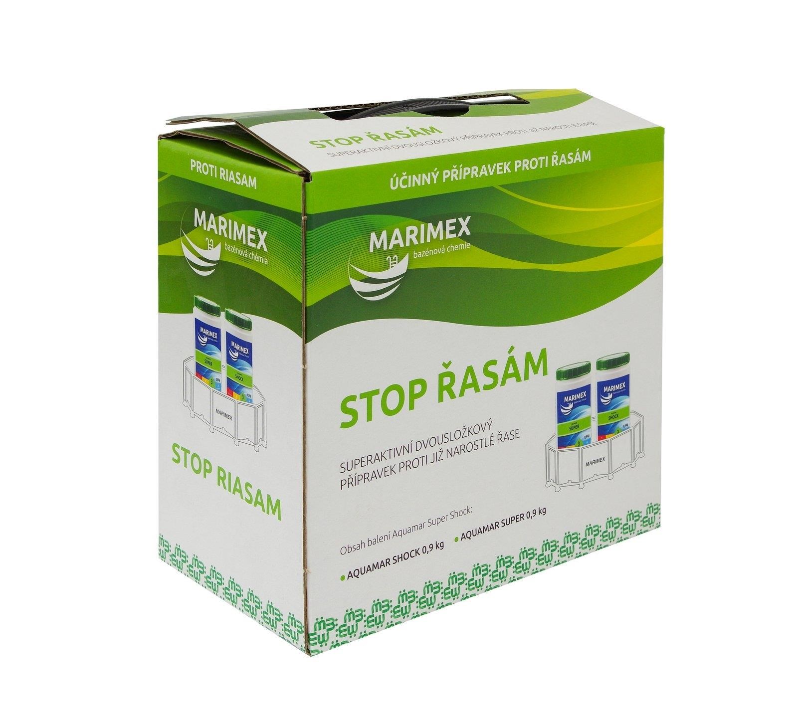 Marimex Super Chlor Šok 2x 0, 9 kg - bazénová chemie - ŘASY1 