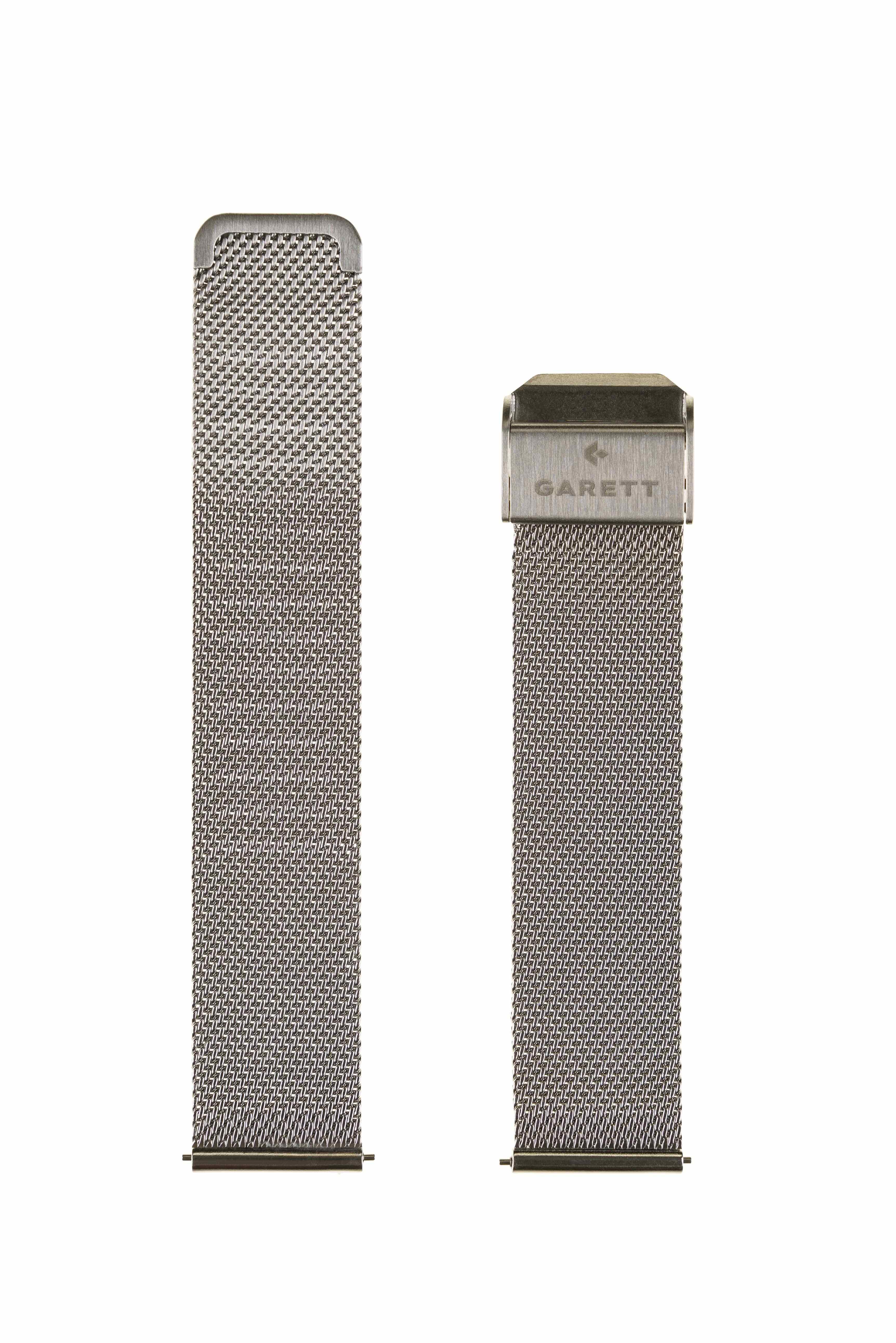 Garett univerzální řemínek 18 mm,  stříbrný kovový,  typ Mesh0 