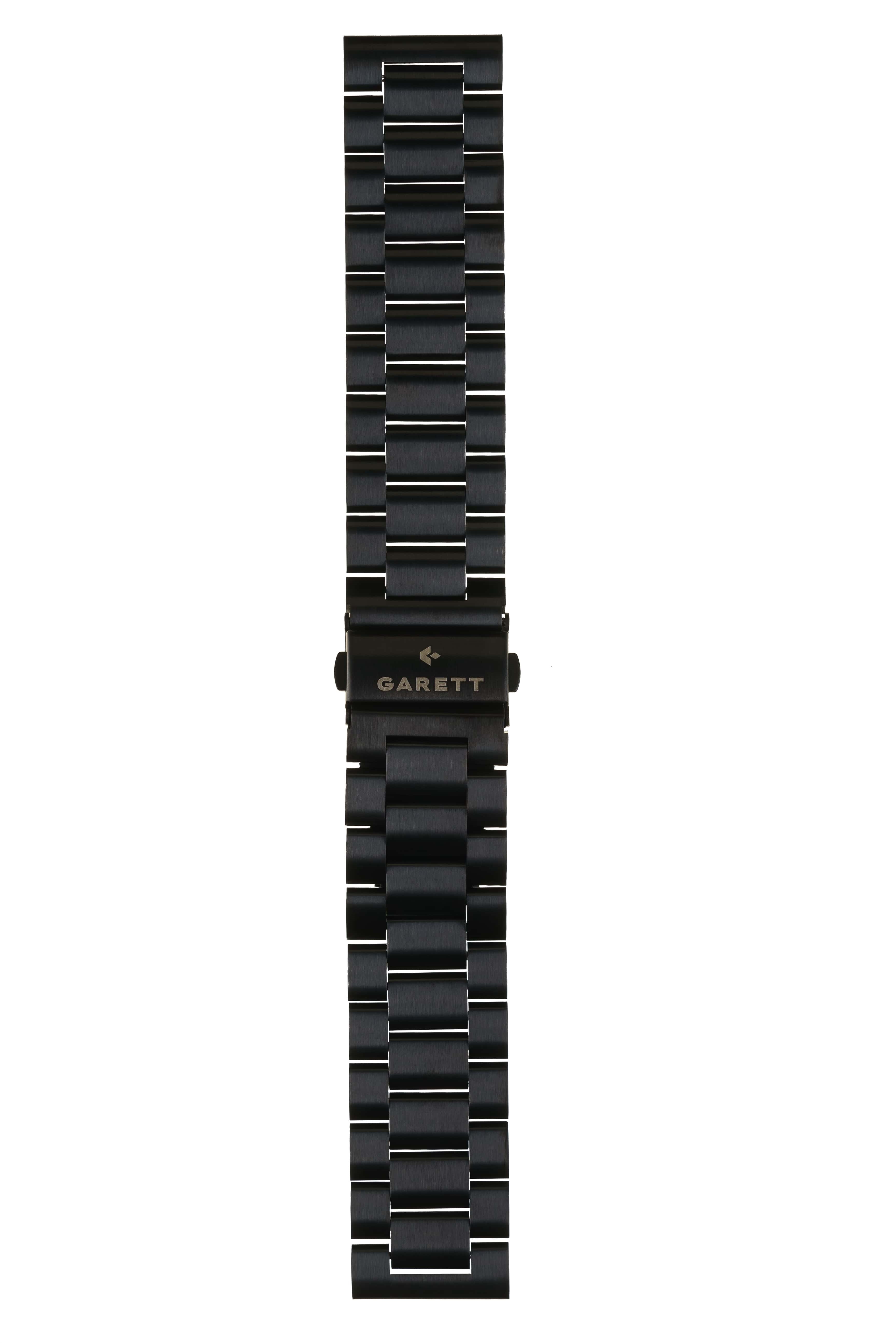 Garett univerzální řemínek 22 mm,  černý kovový,  typ Solid0 
