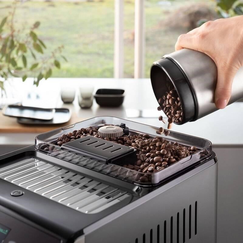DeLonghi Eletta Explore ECAM 450.55.G automatický kávovar,  1450 W,  19 barů,  systém LatteCrema,  mlýnek na kávu6 