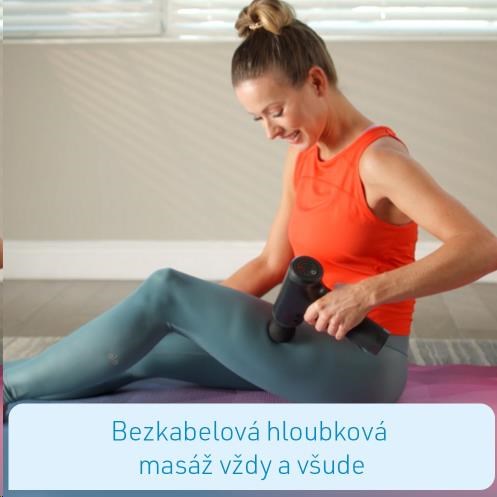 BAZAR - Kendox masážní pistole Muscle Relief, černá, 20 W ~ 50 W - Poškozený obal (Komplet)1 