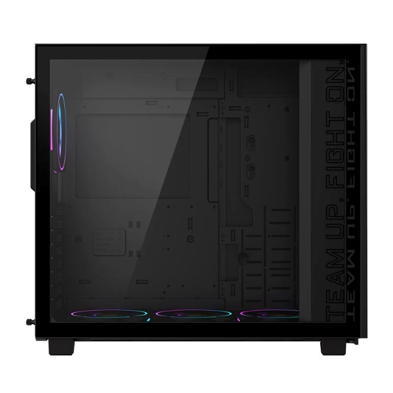 GIGABYTE case GB-AC400G ST,  Mid Tower,  1x USB-C,  2x USB3.0,  Průhledná bočnice,  4x ARGB 120mm Fan,  černá0 