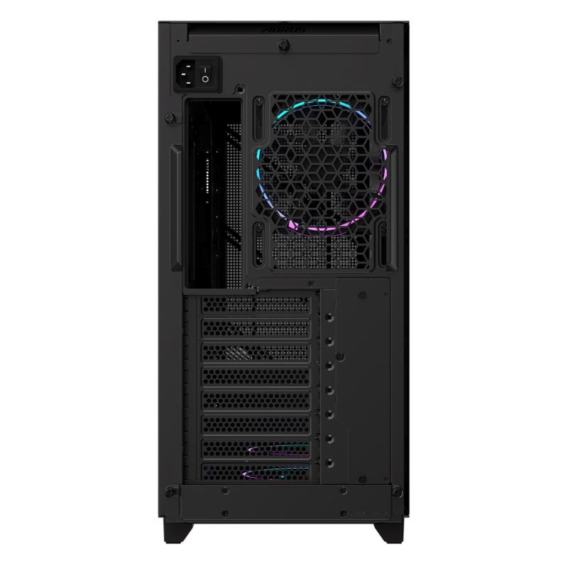GIGABYTE case GB-AC400G ST,  Mid Tower,  1x USB-C,  2x USB3.0,  Průhledná bočnice,  4x ARGB 120mm Fan,  černá4 
