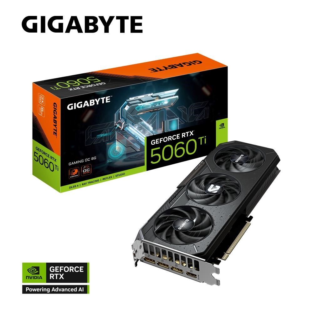 GIGABYTE VGA NVIDIA GeForce RTX 5060 Ti GAMING OC 8G,  8G GDDR7,  3xDP,  1xHDMI0 
