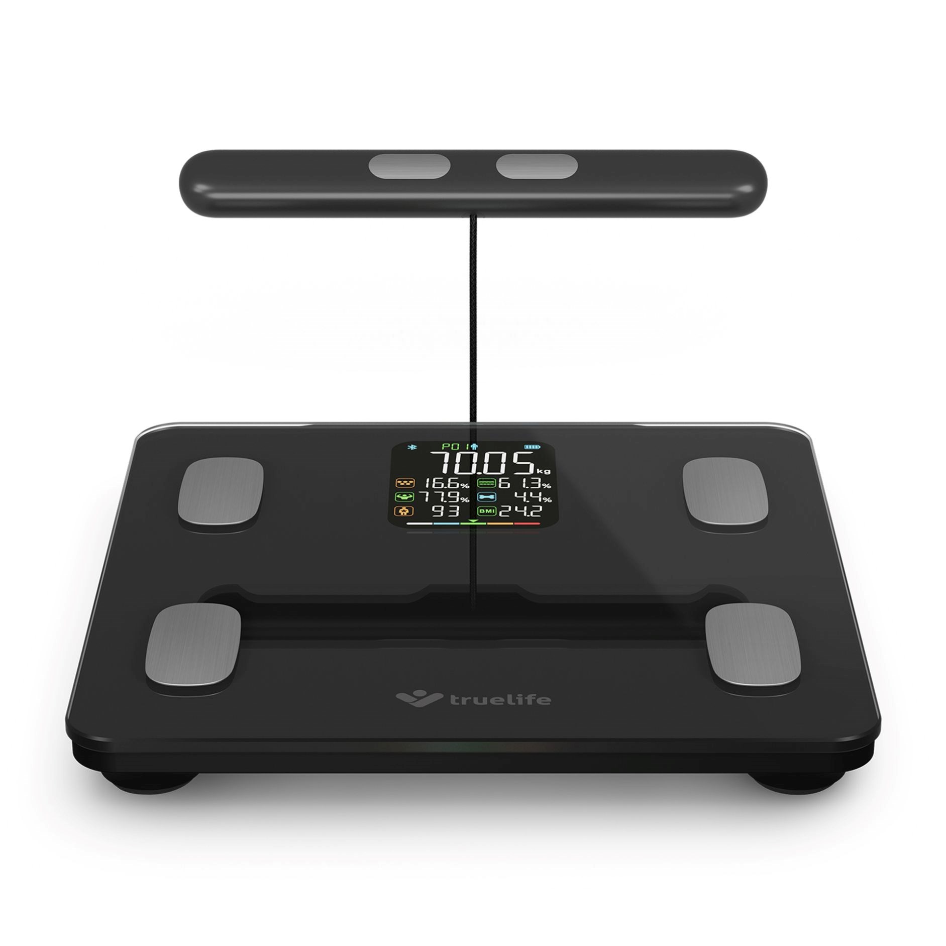 TrueLife FitScale W8 BT Black - osobní diagnostická bluetooth váha9 