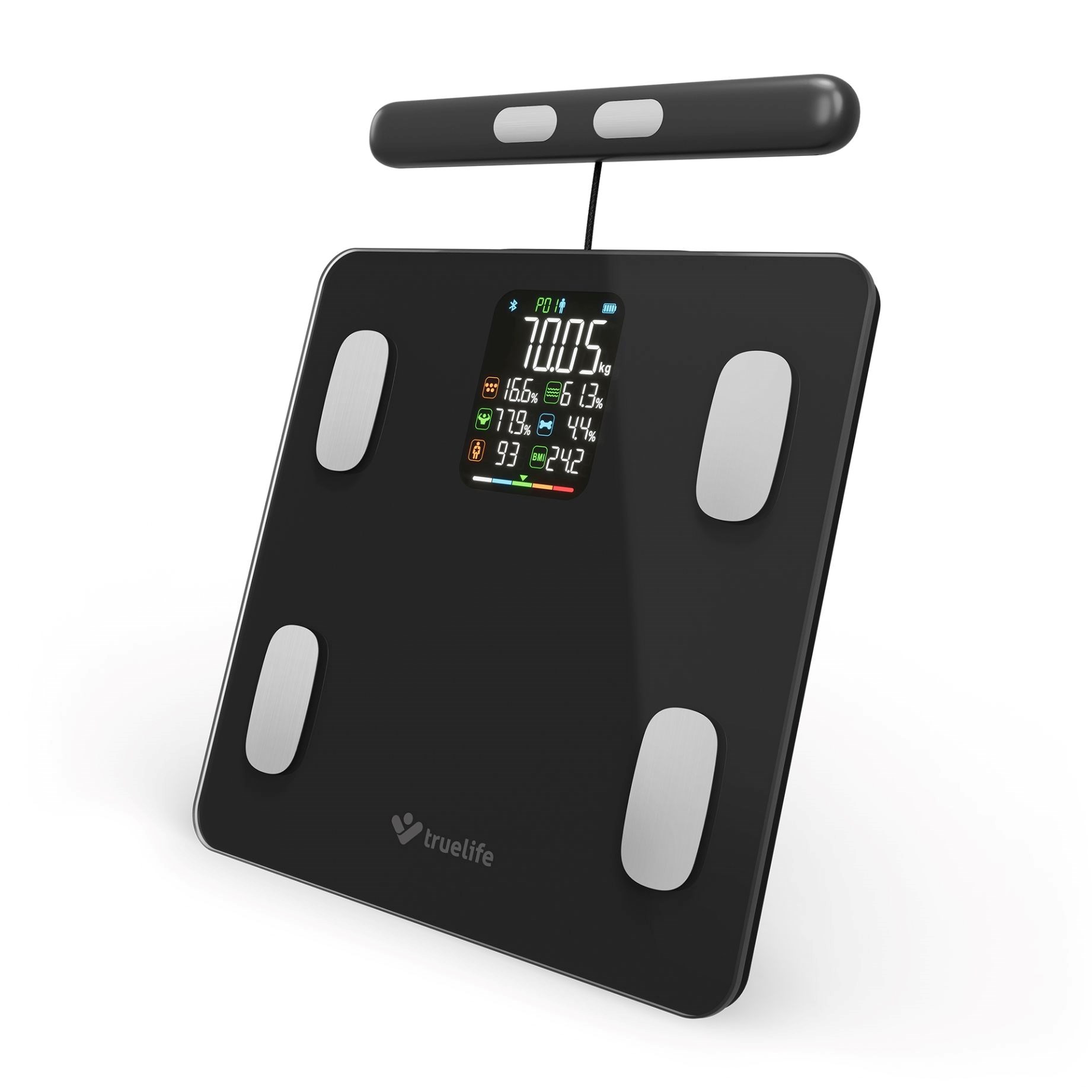 TrueLife FitScale W8 BT Black - osobní diagnostická bluetooth váha10 