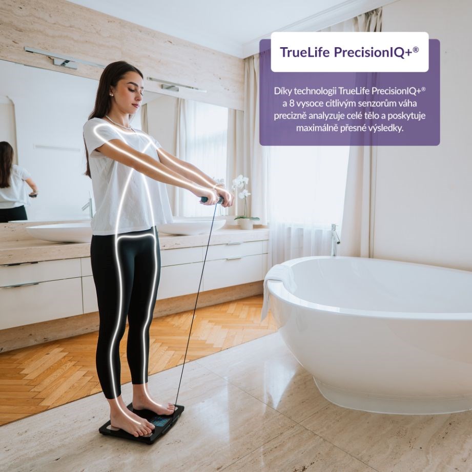 TrueLife FitScale W8 BT Black - osobní diagnostická bluetooth váha5 