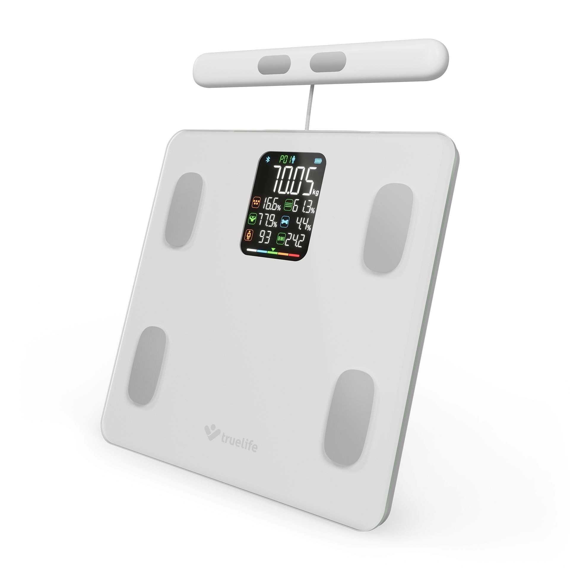 TrueLife FitScale W8 BT White - osobní diagnostická bluetooth váha9 