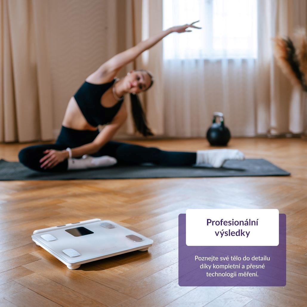 TrueLife FitScale W8 BT White - osobní diagnostická bluetooth váha1 