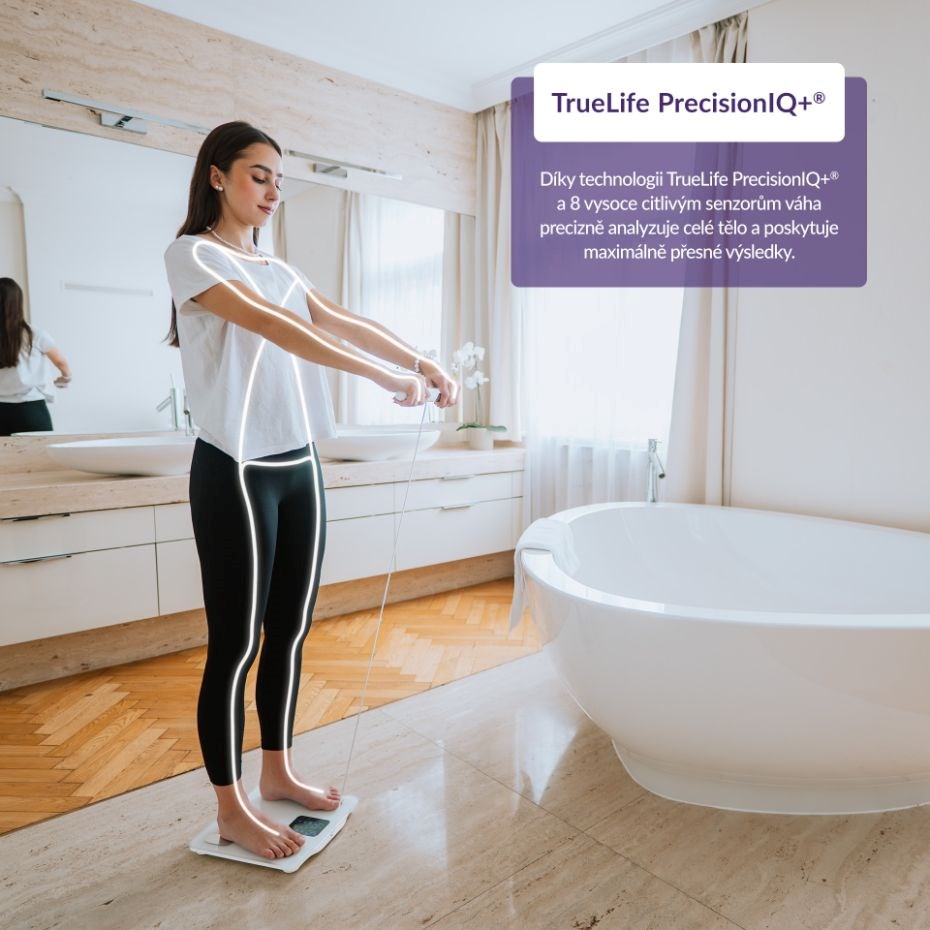 TrueLife FitScale W8 BT White - osobní diagnostická bluetooth váha5 