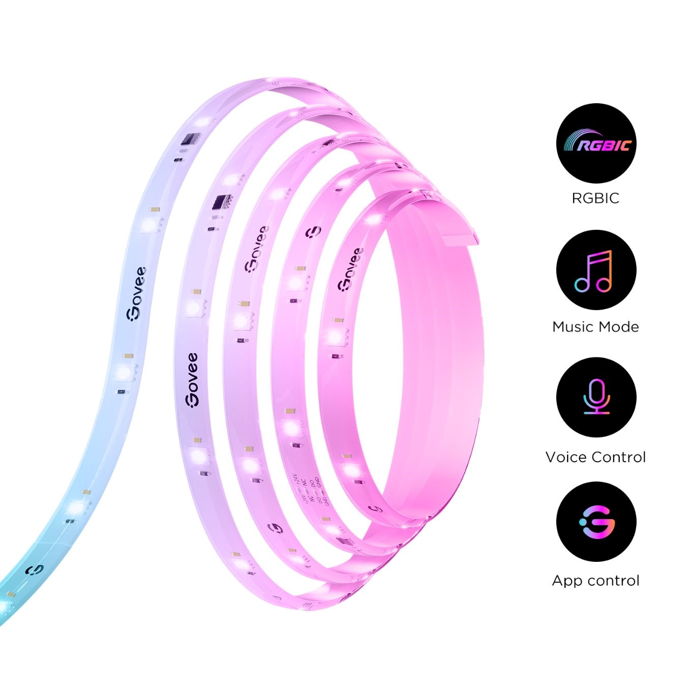 Govee WiFi RGBICW Smart PRO LED pásek 3m MATTER - extra odolný4 