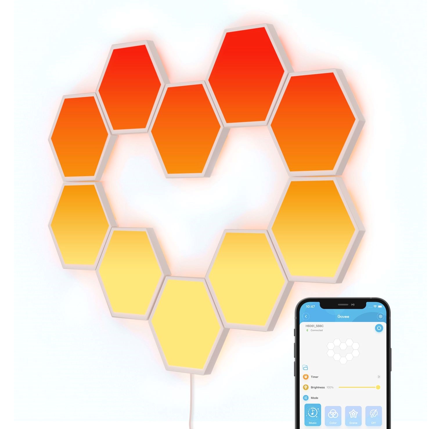 Govee RBIC Glide Hexa světelné panely 10ks1 