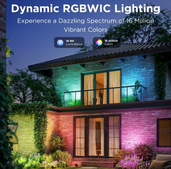 Govee RGBWW Smart zahradní reflektory 750lm 2ks Matter5 