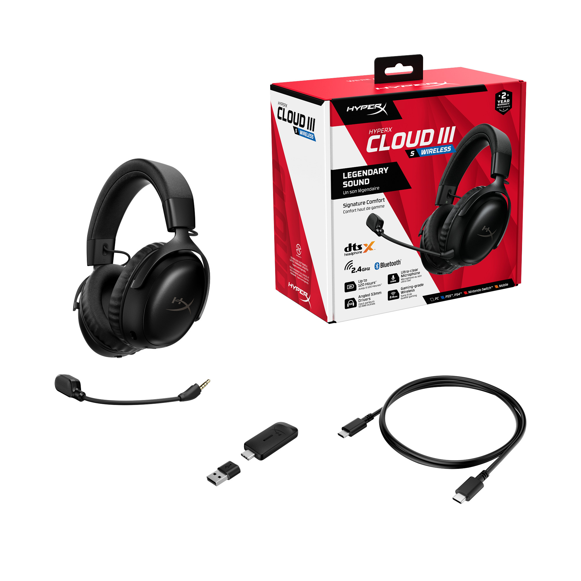 HyperX Cloud III S Wireless Black Gaming Headset17 