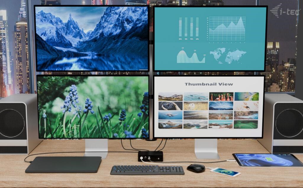 i-tec Thunderbolt 5 Quattro Display Docking Station,  Power Delivery 140W14 