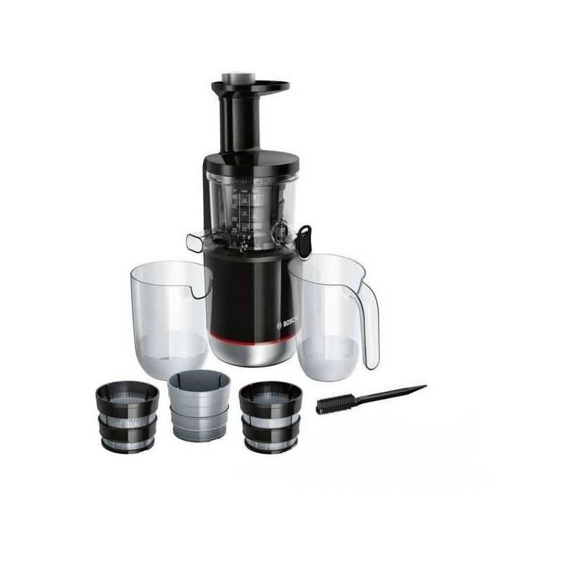 Bosch MESM731M šnekový odšťavňovač,  150 W,  nastavení hustoty nápoje,  3 filtry,  zpětný chod,  černá0 
