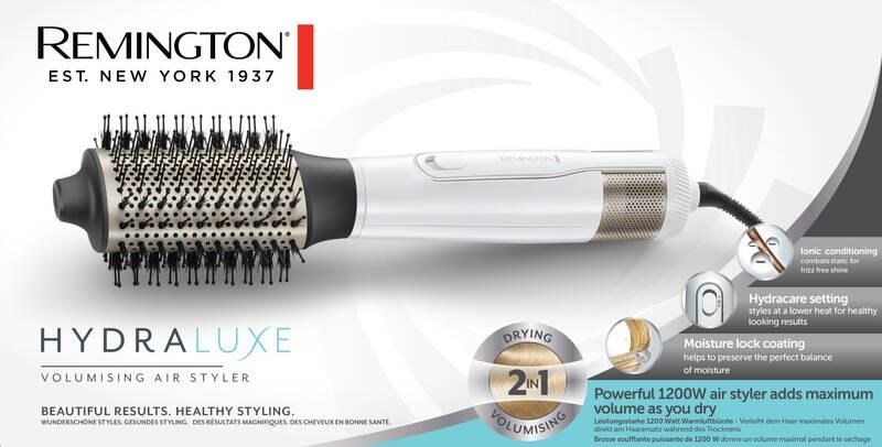 Remington AS8901 HYDRAluxe kulmofén,  1200 W,  3 teploty,  2 rychlosti,  chladná špička,  bílá0 