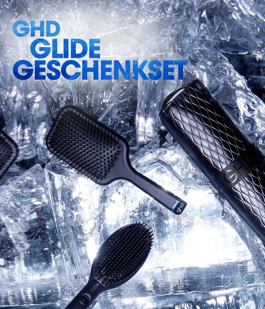GHD Glide horkovzdušný kratáč,  iontová technologie,  dárková sada,  Iced Luxe Collection,  černá1 