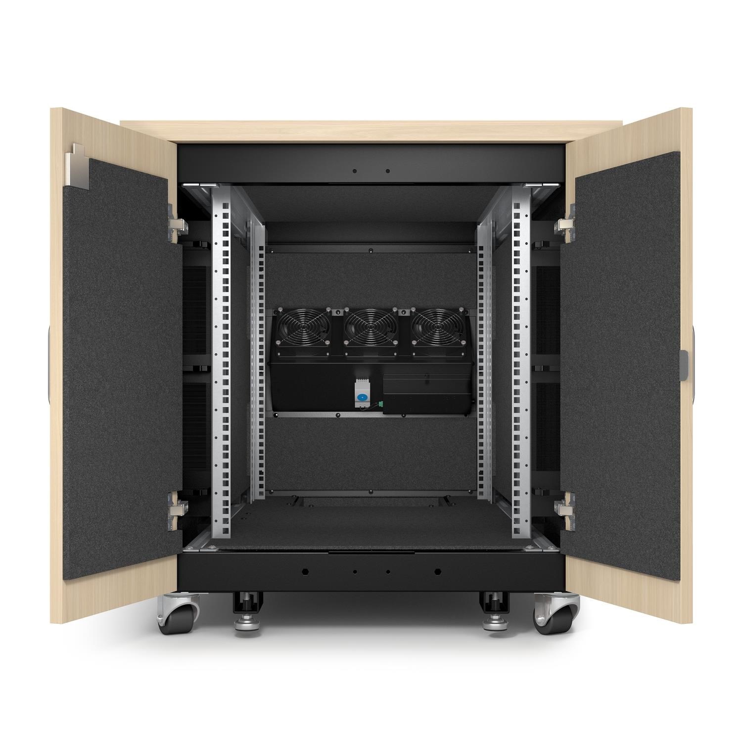 APC NetShelter Soundproof, 12U, Server Rack Enclosure, Maple2 