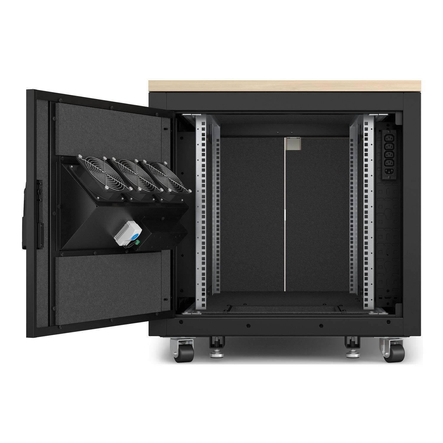APC NetShelter Soundproof, 12U, Server Rack Enclosure, Maple4 