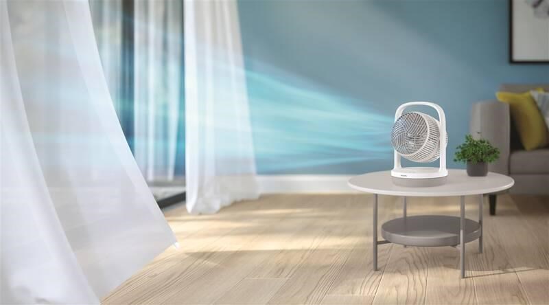 Philips 2000 Series CX2050/ 00 stolní ventilátor,  3 rychlosti,  23 dB,  2 režimy,  bílá /  šedá7 